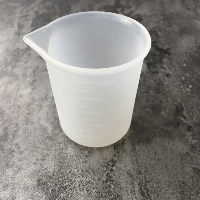 1X Silicone measuring cup Resin Silicone Mould 5*7cm handmade DIY Jewelry Making tool epoxy resin cup crystal scale 100ML