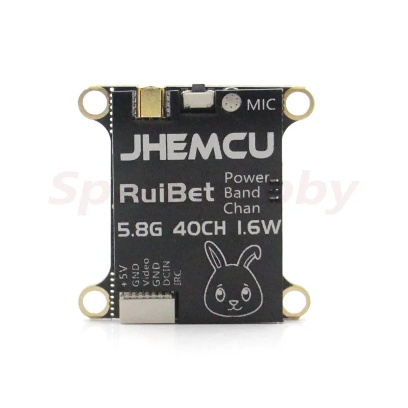 JHEMCU RuiBet Tran-3016W VTX 5.8GHz 40CH 1.6W Built-in Microphone PIT/25/200/400/800/1600MW Adjustable For FPV Traversing Drones
