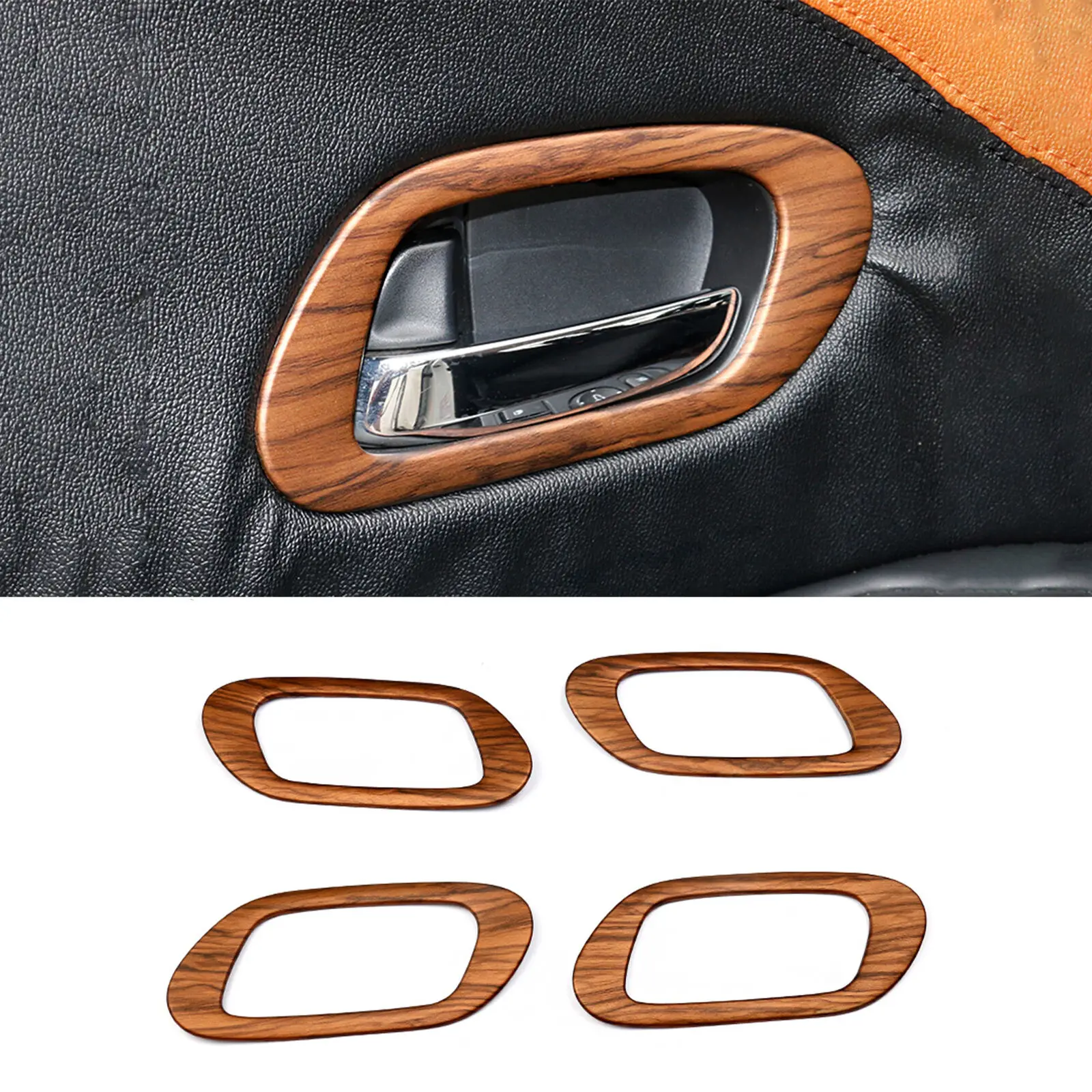 

Для Honda HR-V 2016-2020 персик текстура древесины Авто Накладка на внутреннюю дверную ручку Отделка модификация автомобиля автозапчасти