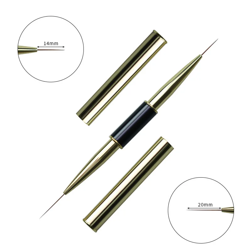 Dual End Nail Art Streifen Linien Liner DIY Malerei Pinsel Flüssiges Pulver Acryl UV GEL Extension Builder Französisch Zeichnung Stift