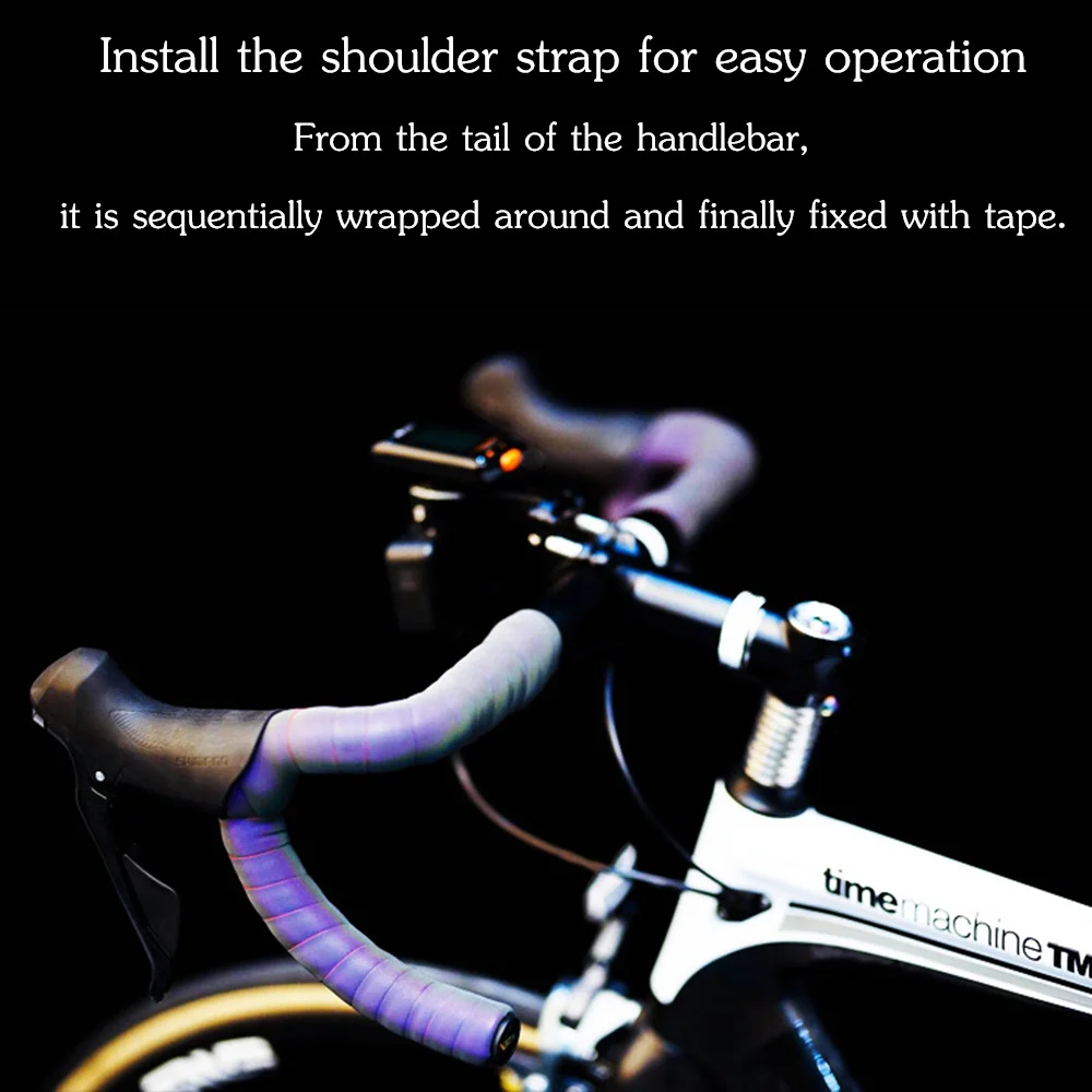 Road Bicycle Handlebar Tape Light Reflective Bar Tape EVA PU Toughness Vibration Damping Anti-Vibration Cycling Bar Wrap Tape