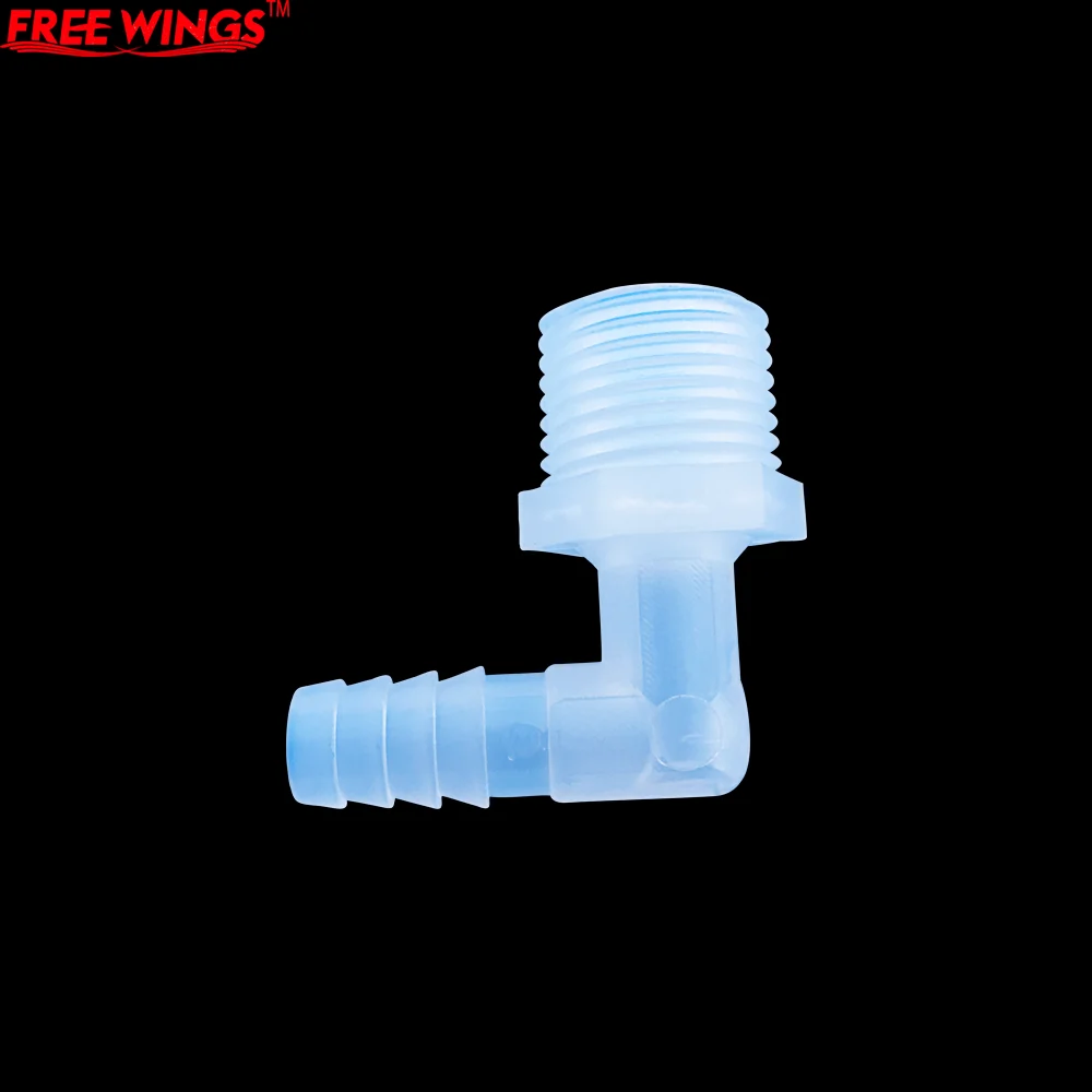 1/5/10pcs W3.9-G1/8-W9.5-G1/2 Thread Elbow Connector Aquarium Fish Tank PP Plastic Pagoda Joints Air Pump Hose Adapte