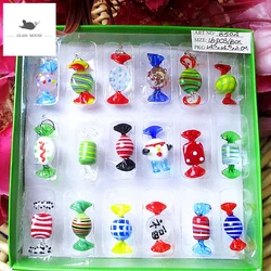 18 Types Vintage Murano Style Miniature Glass Sweets Candy Ornament For Home Party Wedding Christmas Festival Decorations Gifts