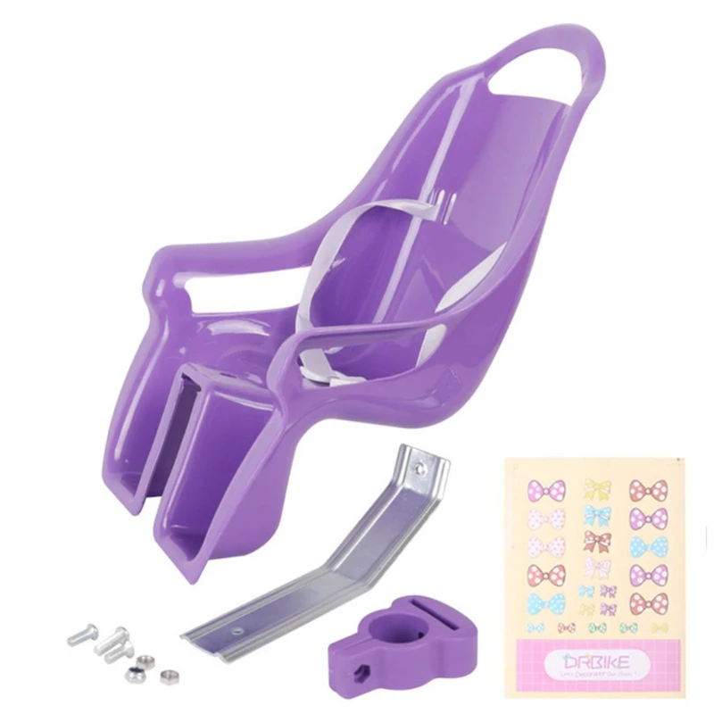 Collezione di bambole portabiciclette portabiciclette ragazza bicicletta scooter accessori per sedili per bambole che portano con adesivo fai da te P31B