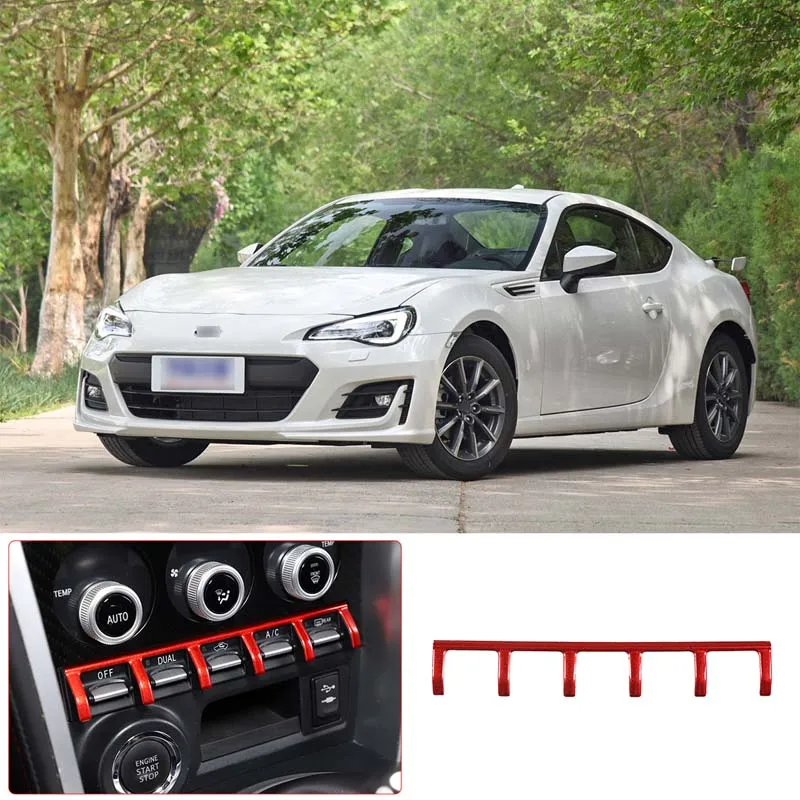 For 2012-2020 Toyota 86 Subaru BRZ stainless steel car air conditioning button divider strip bright strip sticker interior parts