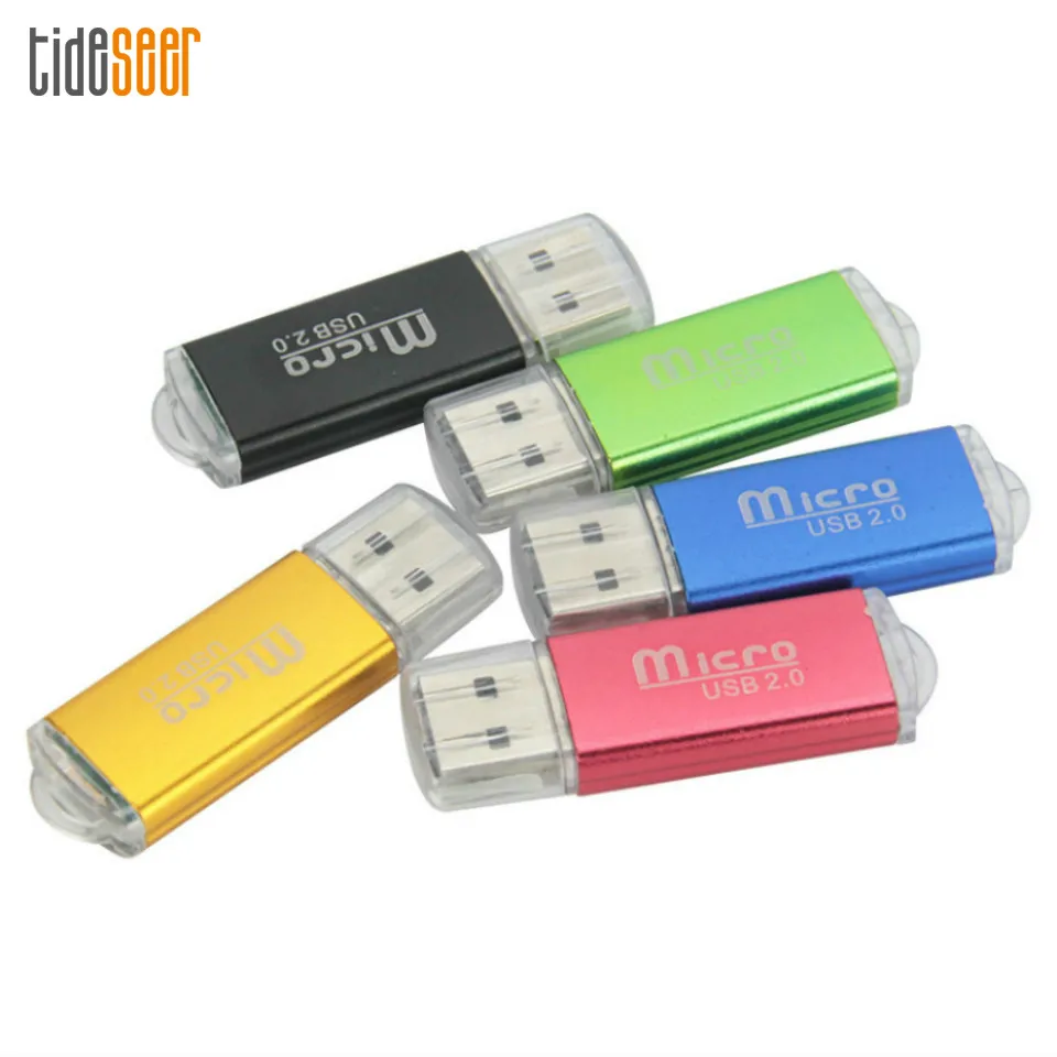 

2000pcs Mini USB 2.0 Memory Card Reader High Speed Micro SD TF Adapter Plug and Plug Colorful Choose From For PC Laptop Tablet