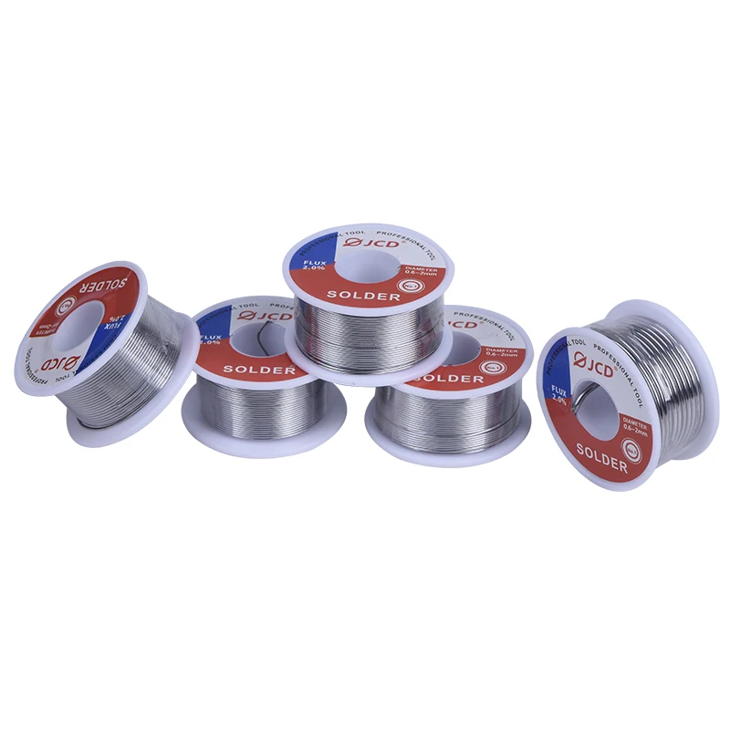 Jcd 6Pcs 100G Tin Lood Soldeer Sn63/Pb37 Legering Solderen Draad Met Rosin Core Voor Elektrische solderen Diy Werk