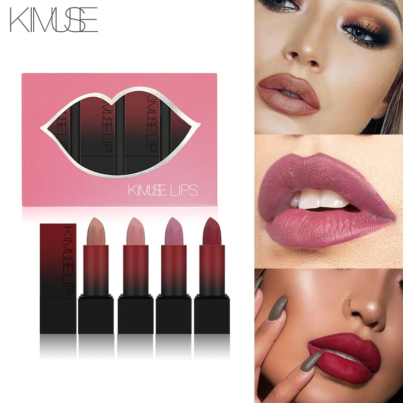 

Помада для губ Kimuse Miao Color Rose Fog Surface, матовая бархатная помада KS104