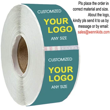 500pcs Personalized Business Logo Label Custom Design Transparent Stickers Kraft Paper Wedding Birthdays Gift Box Bottle Sticker