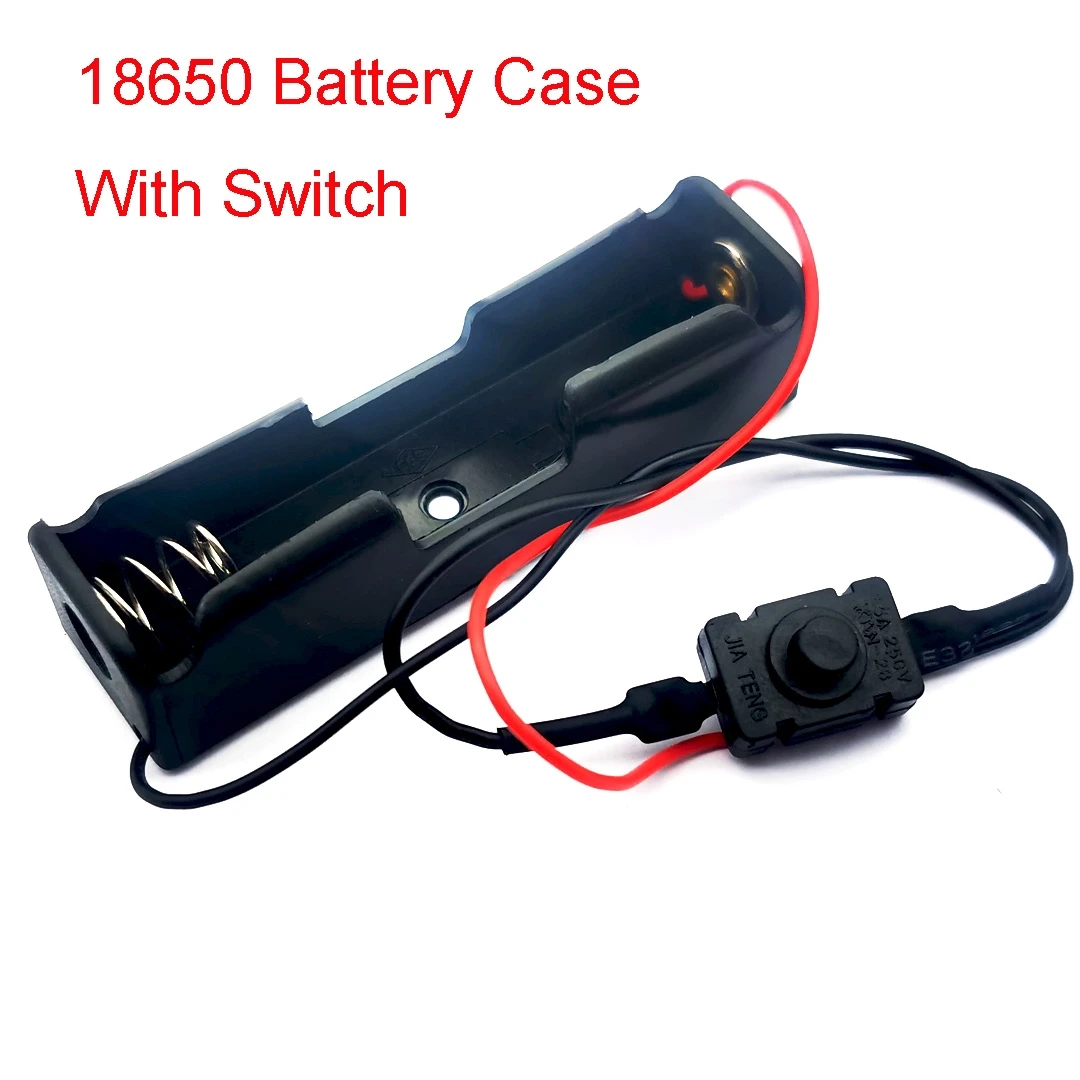 18650 Battery Case With Switch 1 Slot 3.7 V Lithium Battery Storage Case DIY Kit Single Section 18650