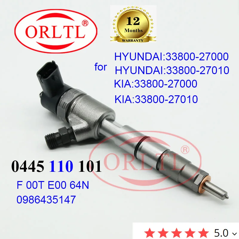 

ORLTL New Common Rail Injector 0 445 110 101 0445110101 33800-27000 33800-27010 33800-27000 33800-27010 FOR HYUNDAI KIA