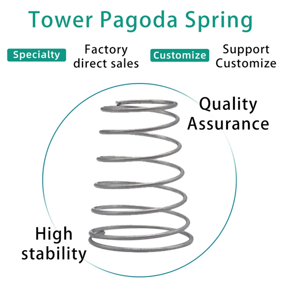 Customized 10pcs/lot Conical Spring Tower Pagoda Spring 0.4-0.5mm Wire Small Pressure Contact Compression