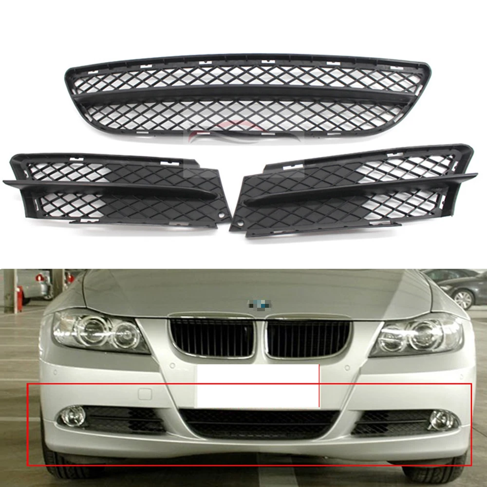 

Fog Light Cover For BMW E90 2005~2008 Fog Lamp Cover Car Front Lower Bumper Fog Light Cover Vent Grille Side Insert Auto Grilles