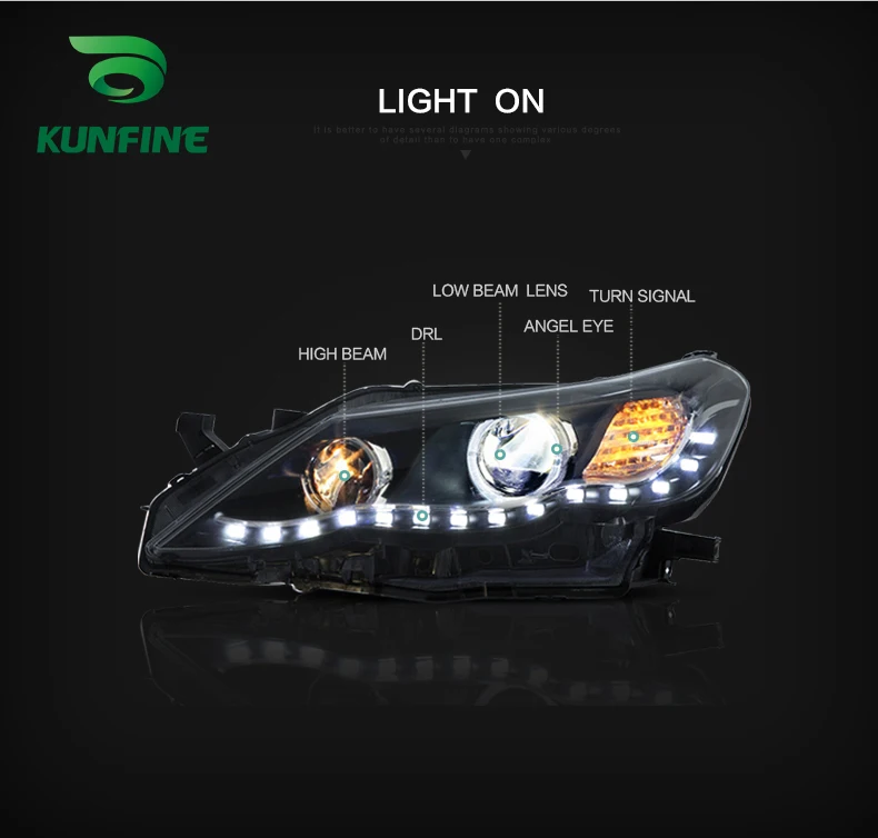 Pair Of Car Headlights For TOYOTA REIZ 2011-UP LED Head Lamp Dynamic Turn Signals DRL Day Running Light Auto Accessories
