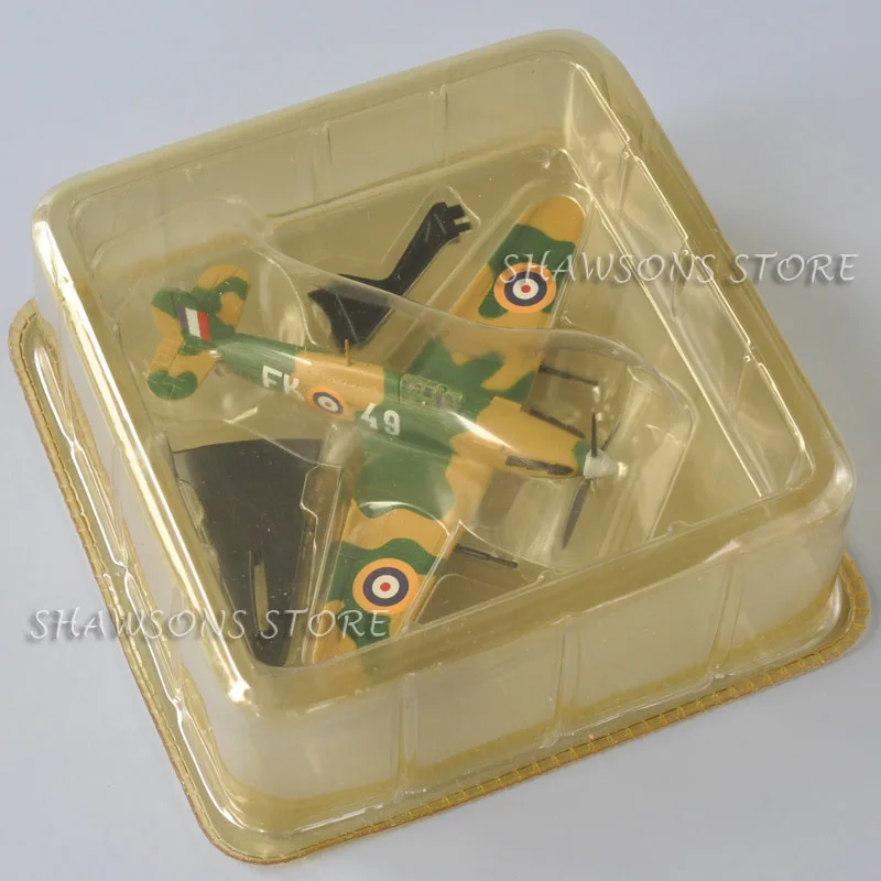 1:100 Scale Diecast Metal Historical Airplane Model Toy Hurricane MK II Fighter Aircraft Miniature Plane Replica