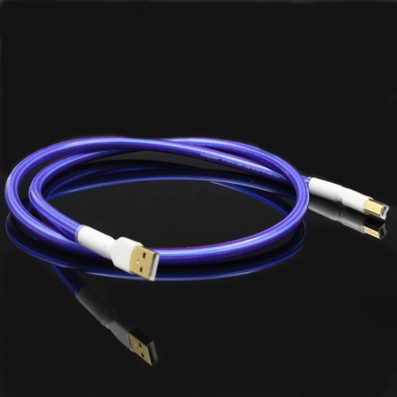 HIFI single crystal copper silver-plated USB cable  Type A to Type B Hifi Data Cable