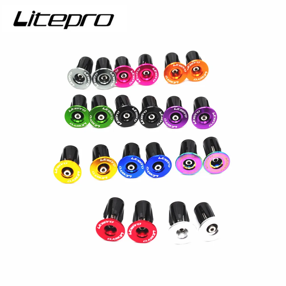 Litepro Folding Bicycle Expansion Handlebar Plugs Mountain Road Bike Handle Bar End Cap 22-24MM Cycling Accesories