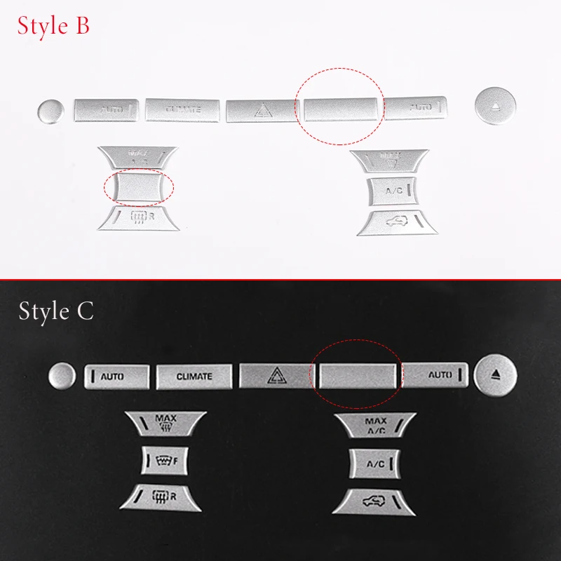 Car Center Console Trim For Land Rover Range Rover Sport/Vogue 2014-2017 Alloy Car Central Control Air Conditioning Button Patch