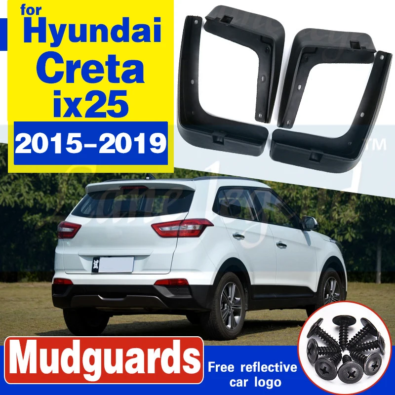 

Front Rear Molded Car Mud Flaps For Hyundai Creta ix25 2015 2016 2017 2018 2019 Mudflaps Splash Guards Mud Flap Mudguards Fender