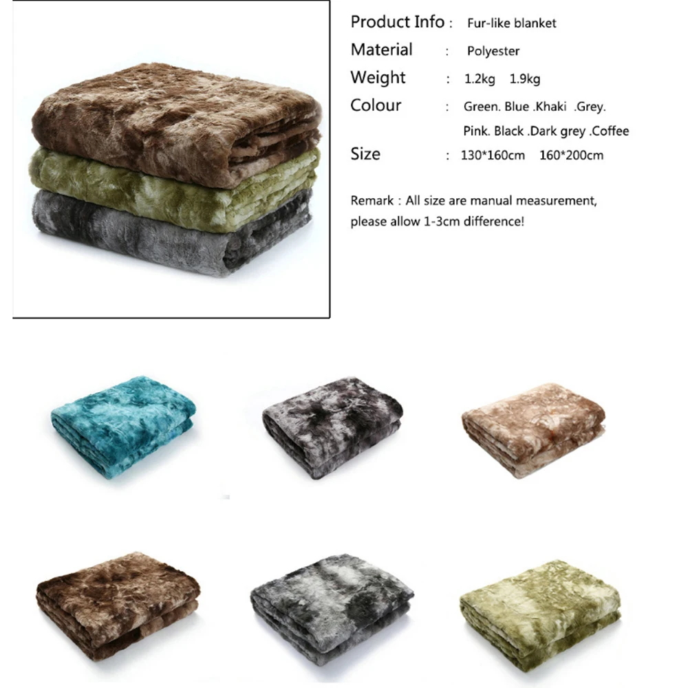 3ขนาดโยนผ้าห่มสำหรับโซฟานุ่มผ้าห่มขนสัตว์ Faux ขนสัตว์โซฟาสบายผ้าห่ม Hairy Sherpa 160X200ซม.ผ้าห่ม