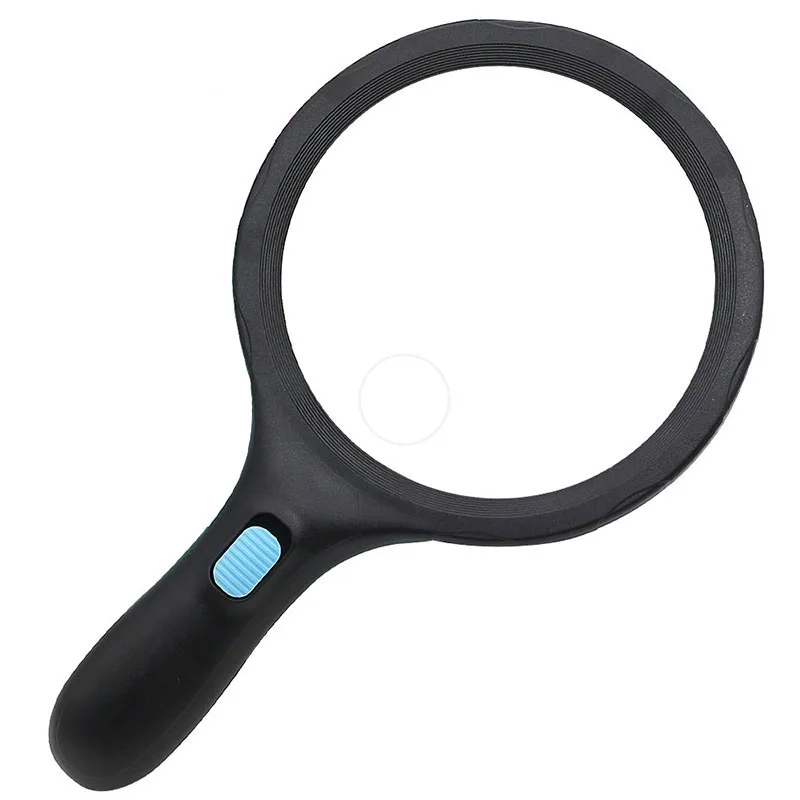 138 mm Big Lens Hand Held Illuminated 1.8x 5x Magnifying Glass Loupe Reading Magnifer for Low Vision Aids with 12 LED Light
