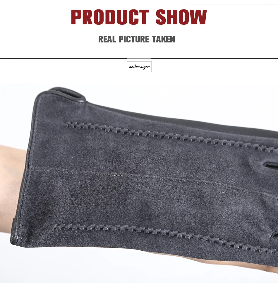 Good Quality Touch Gloves Color Winter Women's Leather Gloves Genuine Suede 50% Genuine Leather 50% Women's Gloves -2007
