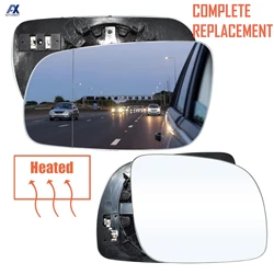 For VW GOLF MK4 1996-2004 BORA JETTA Left & Right Side Wing Mirror White Glass Rear View Rearview Exterior Outside Mirror Convex