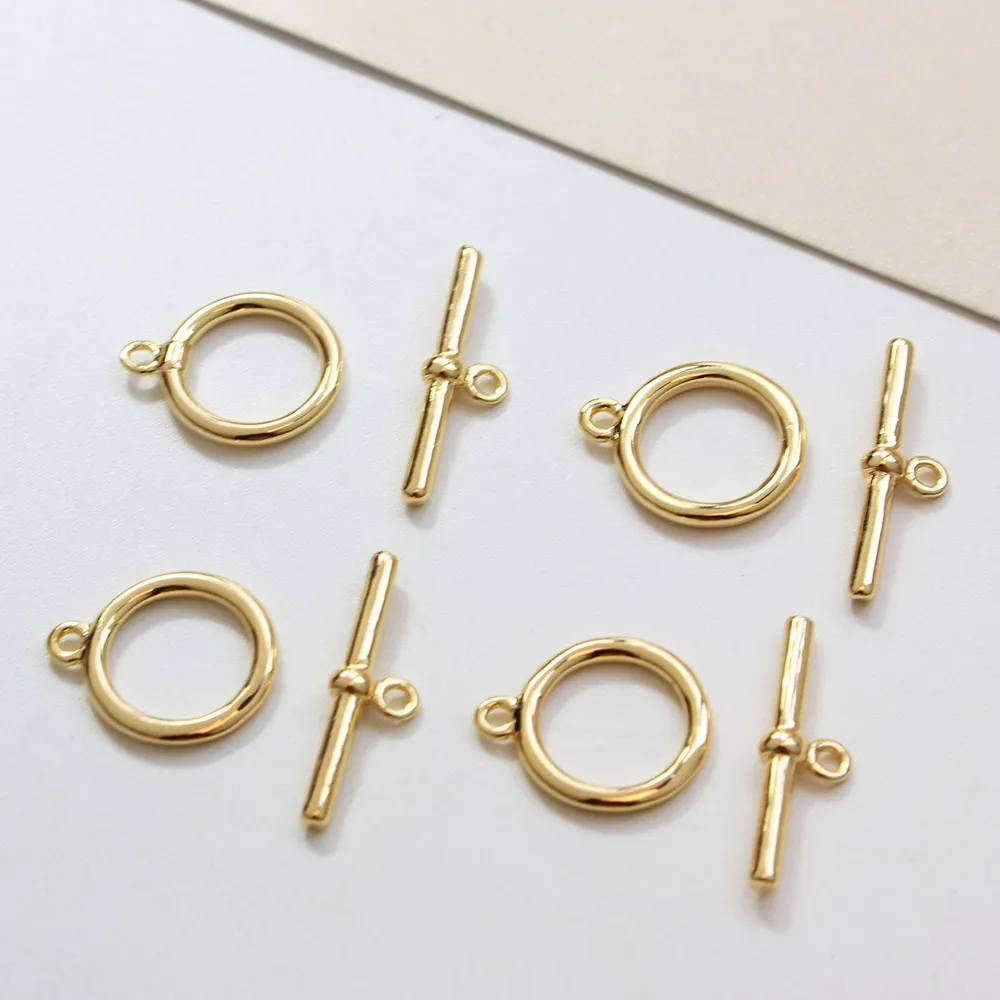

2PCS 18K Gold Plated ot link chain necklace DIY Jewelry Making Supplies Tools Findings Components Parts