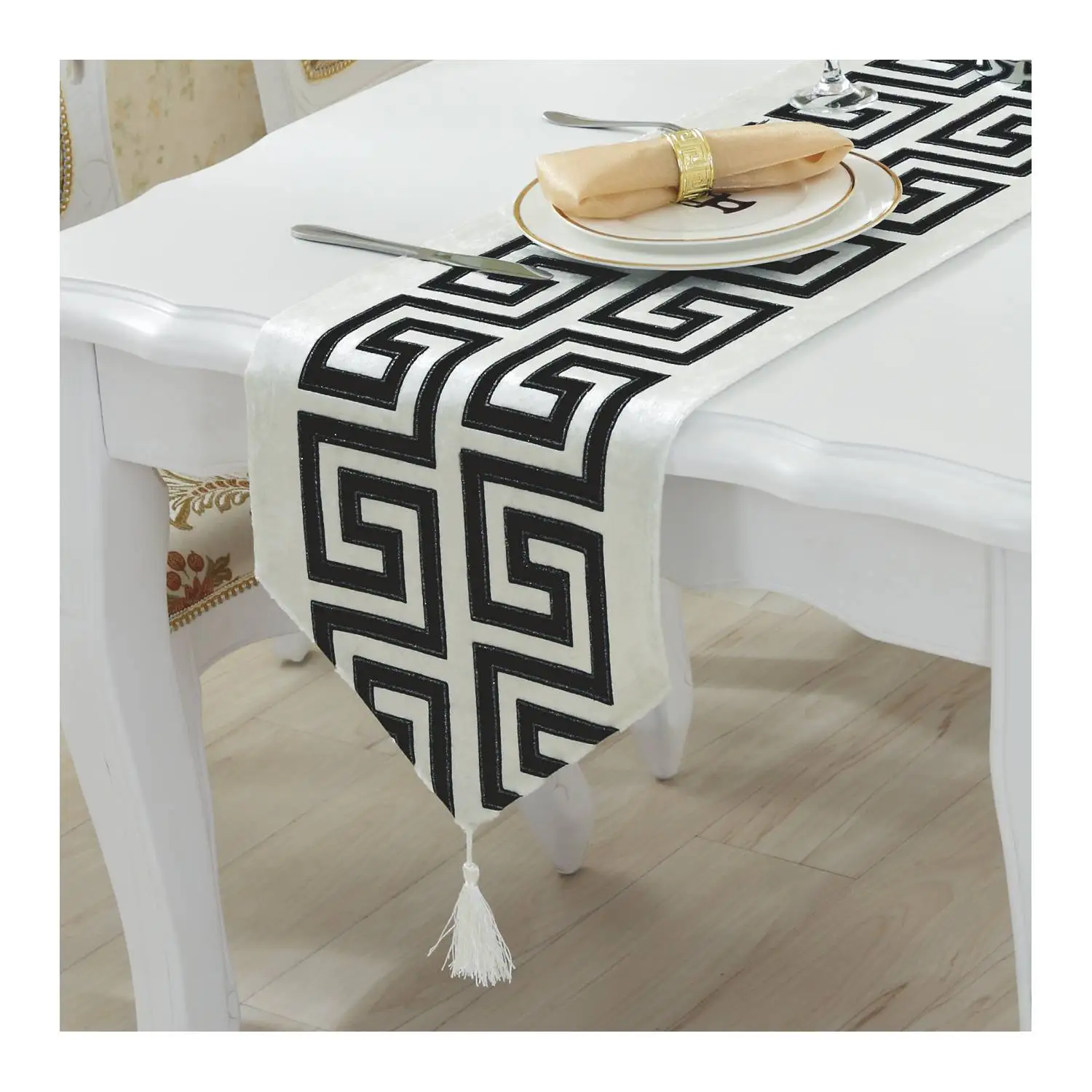 Polyester Tablecloth for Dining Table Rectangular Tablecloths Home Kitchen Party Decor Plain Velvet Fabric