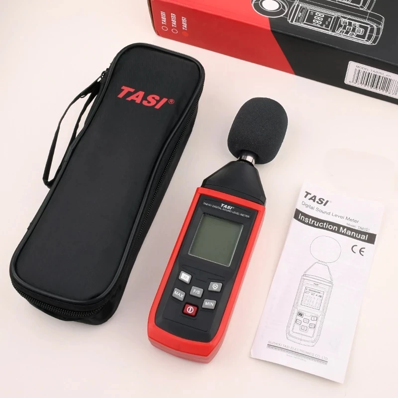 TASI TA8151 Digital Sound Level Meter Noise Tester Sound Detector Decible Monitor 30-130dB Audio Measuring Instrument Alarm