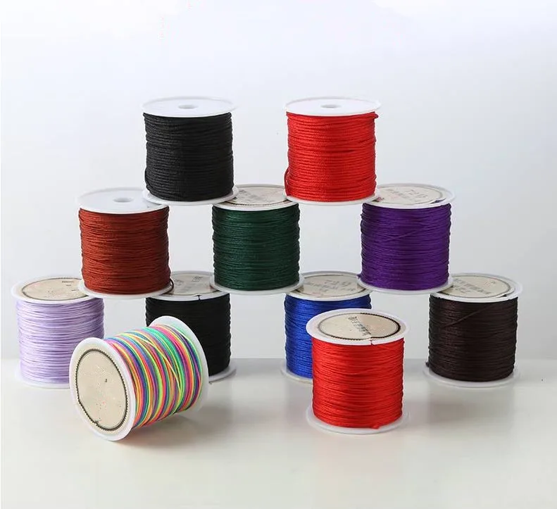 50M 1mm Diameter One Stand Paracord Parachute Cords Lanyard Rainbow Rope Corde DIY Bracelet Accessories