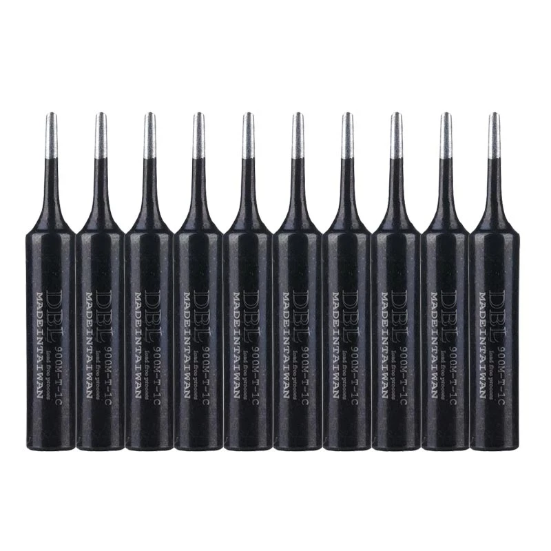 10pcs/lot Soldering Iron Tip Lead-free 900M-T-1C Solder Tips Welding Sting for 936 BGA Soldering Rework Station