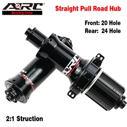 ARC 298g Road Hub Bicycle Hub Front 20H Rear 24H Straight Pull 6 pawls 72 clicks ступица для велосипеда For HG 8 9 10 11 Speed