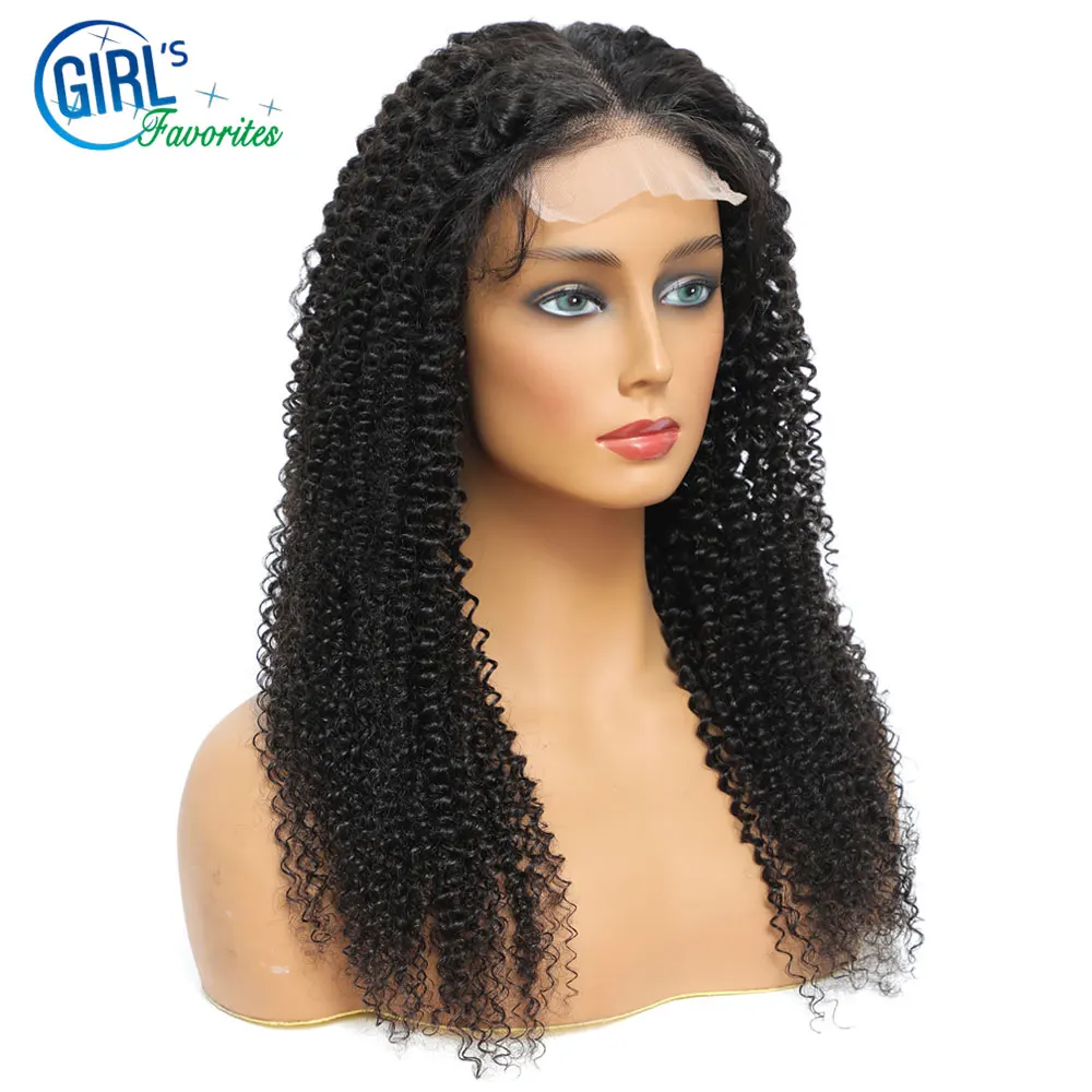 Brazilian Hair Wig 4x4 Kinky Curly Invisible HD Lace Closure Wigs For Black Women 16-34 Inches Pre Plucked Can Be Dye And Bleach