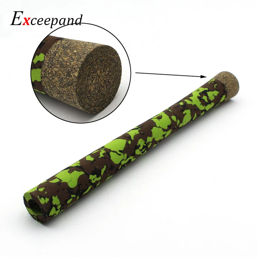 Exceepand Camouflage Spinning Fishing Rod Handle Replacement Grip CAMO EVA Foam Butt Reel Seat Set DIY Rod Building or Repair