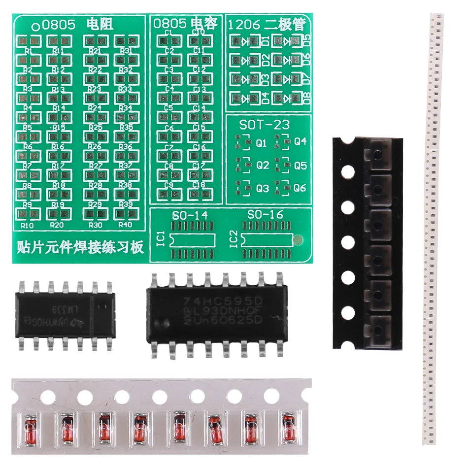 Beginner DIY SMD/ Components Practice Board Soldering Skill Training Kit