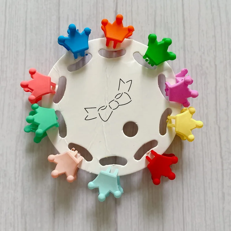 10 teile/satz Candy Farben Mini Haarnadel Für Baby Mädchen Nette Haar Krabben Krallen Grip Pony Kinder Kleine Haar clips Crown haarspange headwear – Detail 7