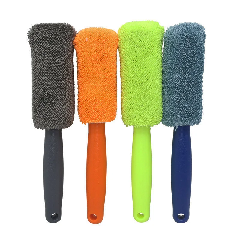 

Car Wash Microfiber Wheel Tire Rim Brush Car Wheel Wash Cleaning Car With Plastic Handle Brush Auto Portable Brush