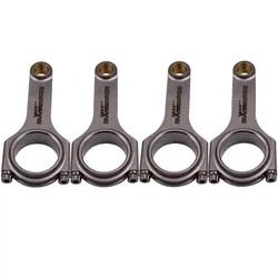 4x H Beam 4340 Connecting Rods for Toyota Celica Corolla MR2 4AGE GTS Conrod Bielle Pleuel Shot Peened TUV Screws