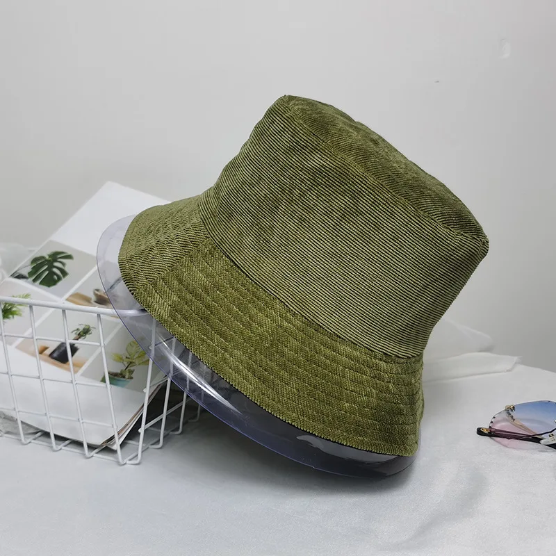 2024 Winter Double-sided Cap Visor Bucket Hat Men Women Street Trend Hat Female Panama Fisherman Hat