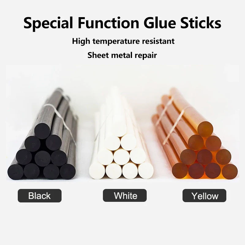 10Pcs 11mm Hot Melt Glue Stick 120/150 degree High Temperature Glue Sticks Car Repair Tool Auto sheet metal repair Glue Sticks