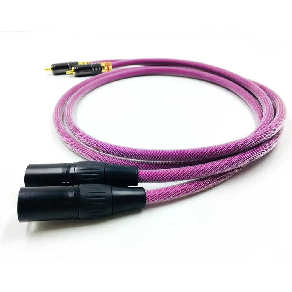 

Hi-End OFC Hifi RCA Male to XLR Male Audio speaker Wire WBT-0144 RCA plug Balanced cable