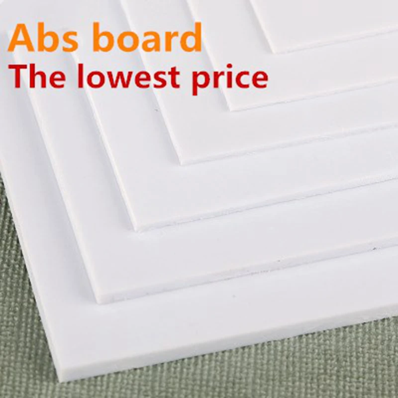 2mm to 10mm ABS Thickness 100mm 150mm 200mm long  ABS Styrene Sheets White NEW More proportion customized service