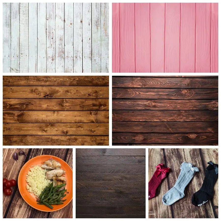 

Gray White Plank Wooden Board Texture Vinyl Backdrops Food Pet Baby Portrait Photography Backgrounds Photocall For Photo Studio