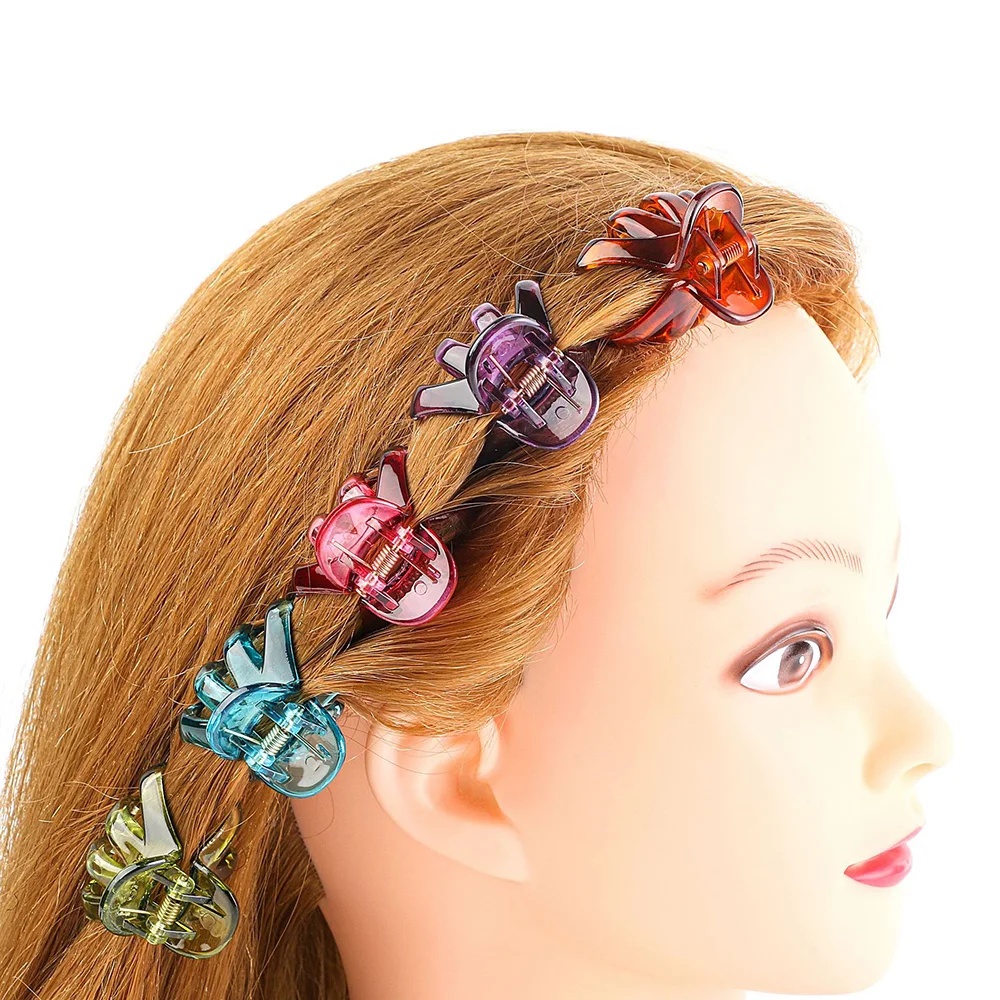 12PCS Moda Tartaruga Plastica Piccolo Granchio Artiglio Dei Capelli Pinze Donne Ragazze Semplici Morsetti Per Capelli Colorati Barrette Accessori