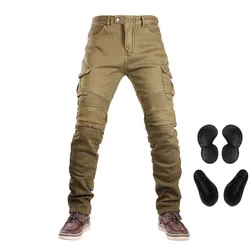 NEW Motorcycle Jeans motorcycles and Scooter fall-proof wind-proof stretch slim-fit overalls for four seasons UGB06