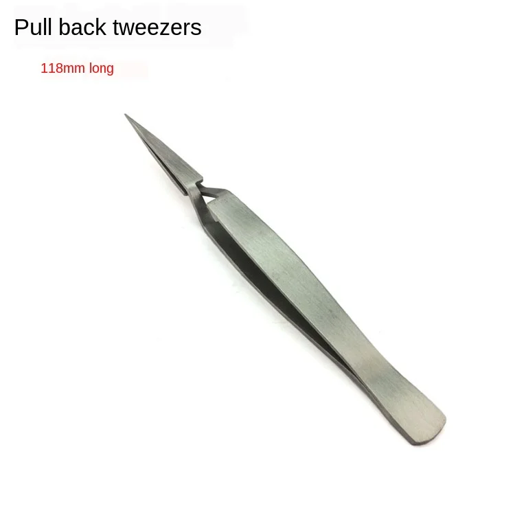 Thickened Carbon Steel Tweezers Pointed Elbow Clamp Common Rail Injector Washer Gasket Tool