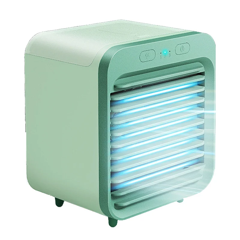 Kipas Listrik AC Mini Nirkabel Diam Dapat Menambahkan Air Pembersih Desktop Pelembab untuk Kamar Tidur Kantor USB Aman FS51