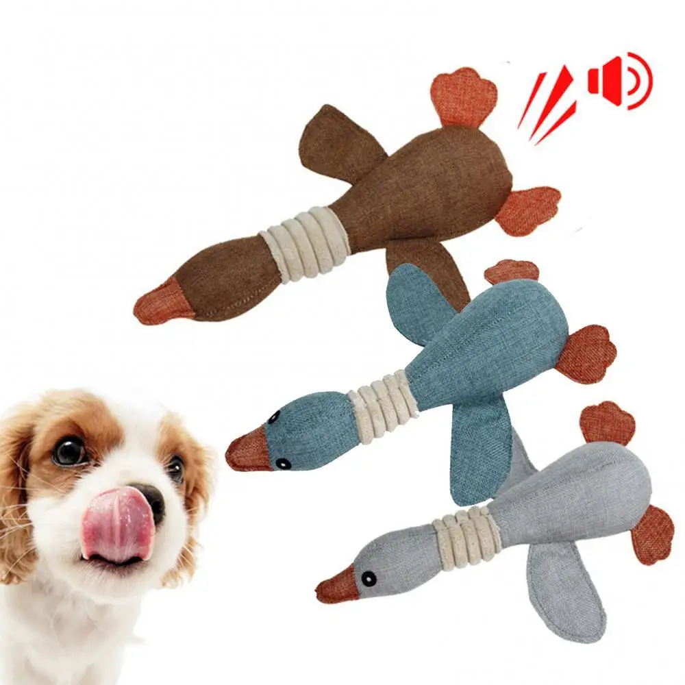 

Dog Chew Squeak Wild Goose Shape Sounds Toy Cleaning Teeth Puppy Training Supply perros accesorios