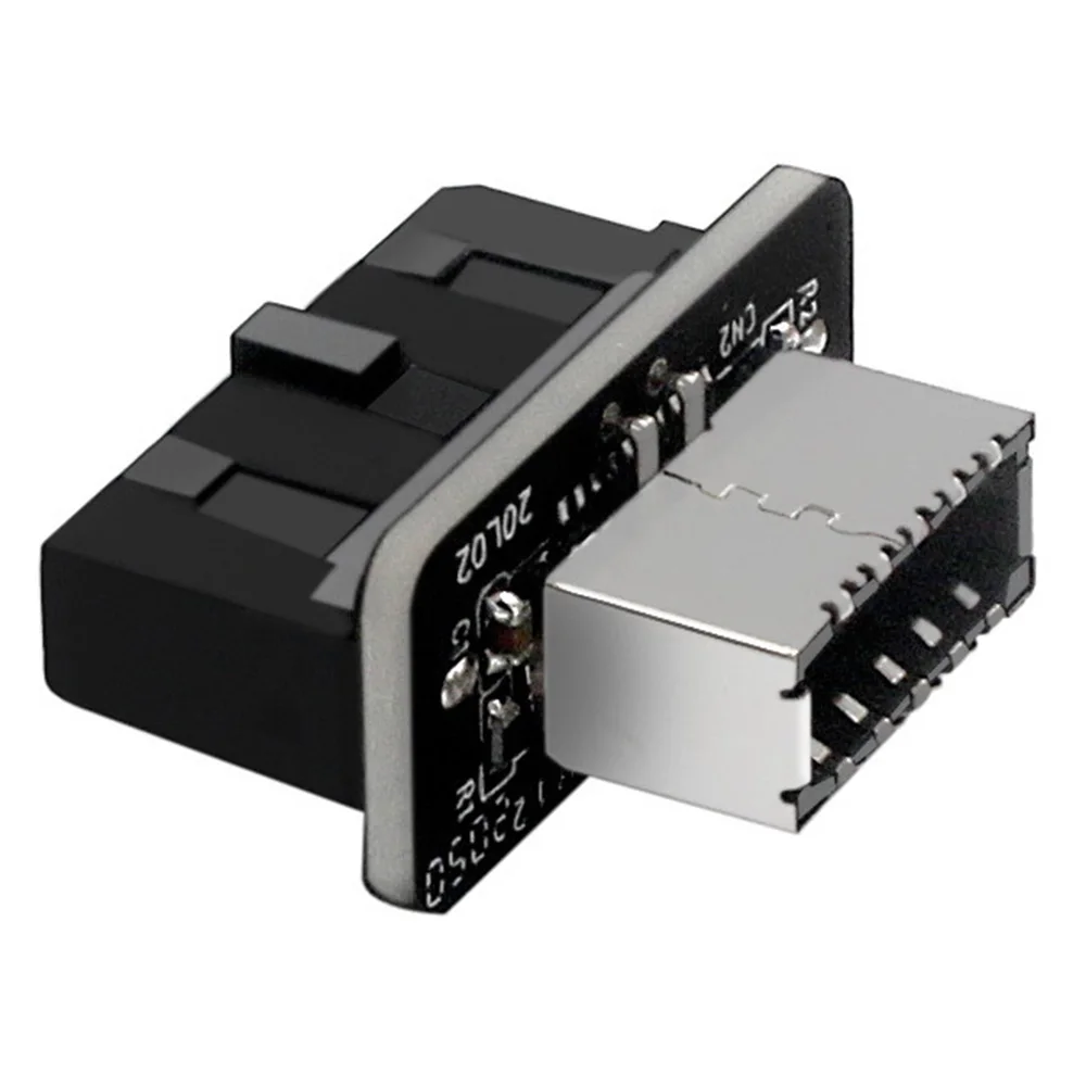 

USB Header Adapter USB3.0 19P / 20P to TYPE-E Converter Chassis Front TYPE C Plug-in Port for Computer Motherboard Connector